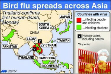China Map Bird Flu