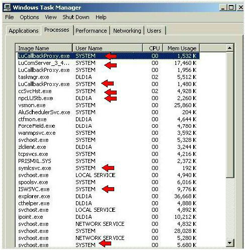 Windows Task Manager Window